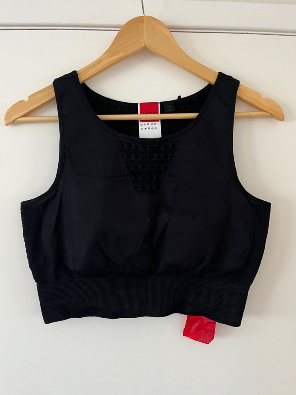 Hugo Boss Black Textured Sleeveless Top